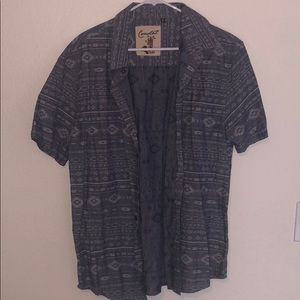 Tribal Grey Button Down